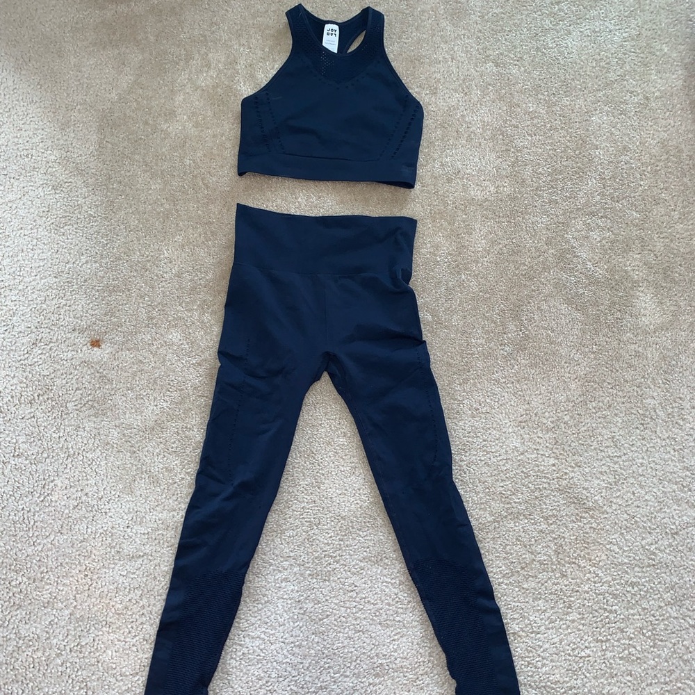 Navy blue workout set
